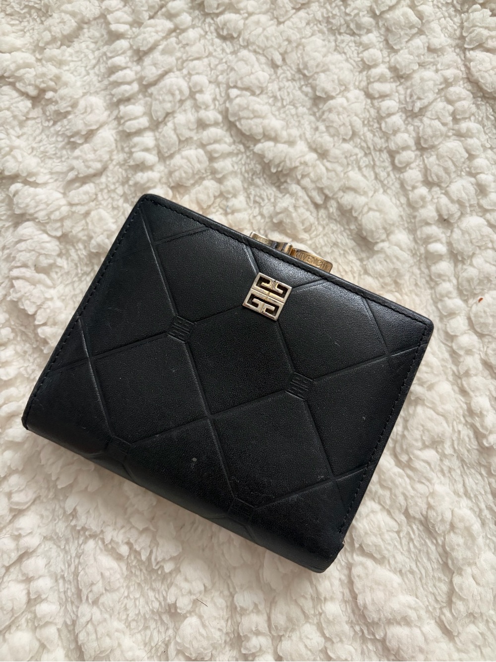 Givenchy Vintage Black Quilted Wallet